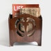 1920s Art Nouveau Wood Magazine Rack