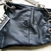Chain Reaction- Recycled Black Lambskin Bag
