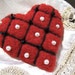 Queen of Hearts - Red beaded Felted Heart Brooch/Pin
