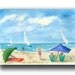 watercolor ACEO spring break original beach bunnies