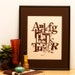Brown Alphabet Letterpress Art Print, Buff Paper, 8x10 -- Free US Shipping Etsy -- Ready to Ship