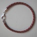 Braided Leather Cord Bracelet Fits Pandora Beads--Custom Made