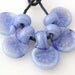 BLUE MOON STAMPED Charms Handmade Lampwork Set - taneres