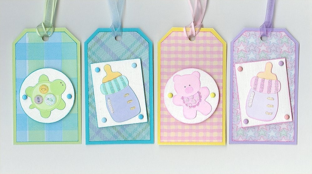 Handmade Baby Gift Tags Set of 4