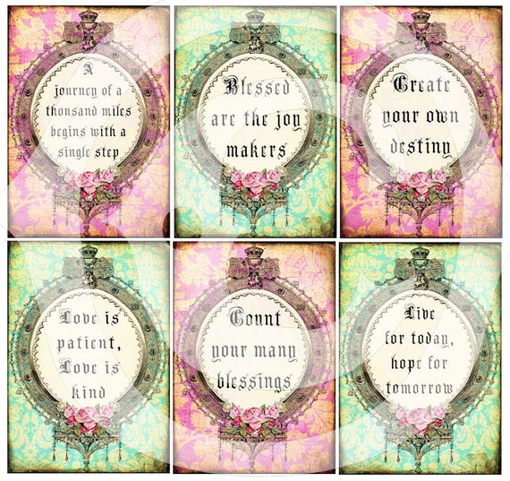 Items similar to Quotes / COLLAGE SHEET / digital 