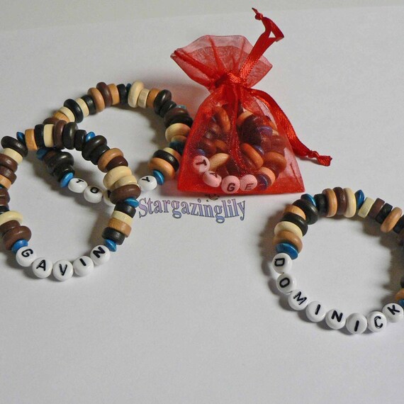 Party Favors Personalized Name Bracelets Bright Colorful