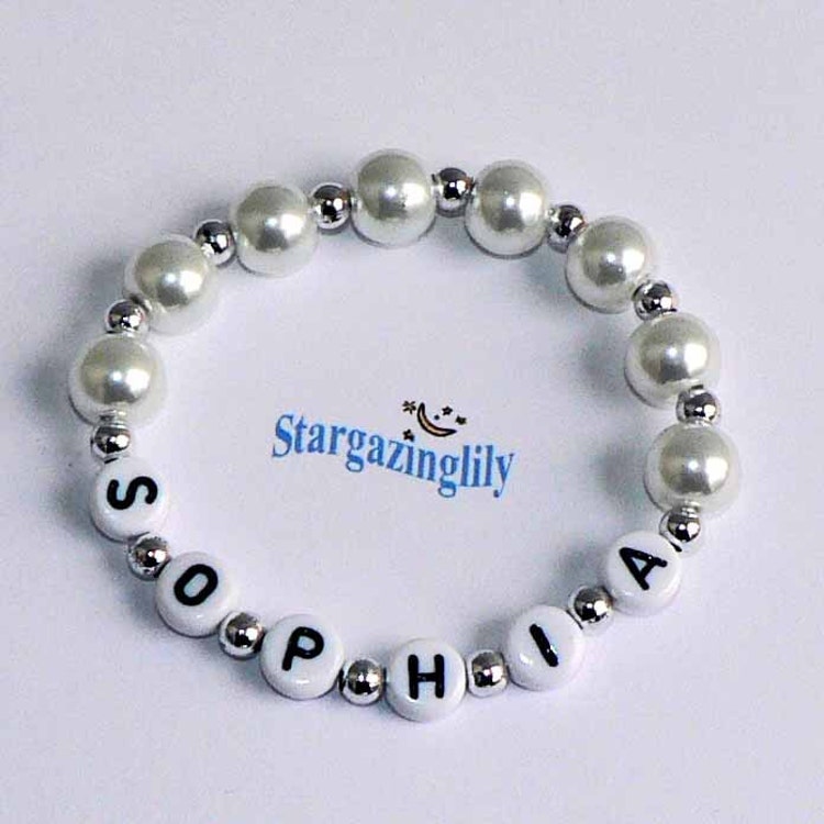 Personalized Children's Name Bracelet Infant by stargazinglily