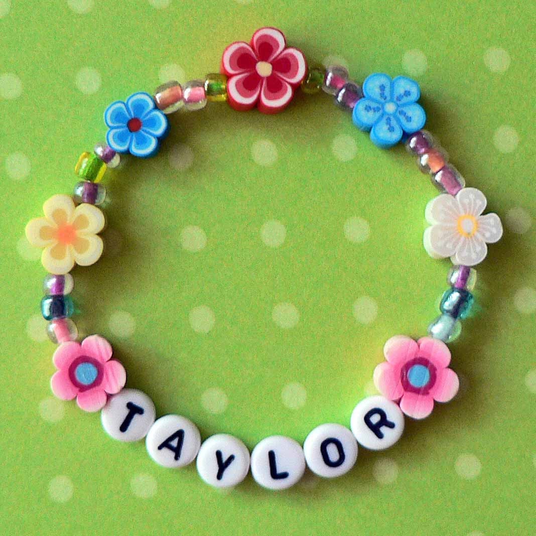 Kids Personalized Luau Party Favors Flower Lei Bracelets