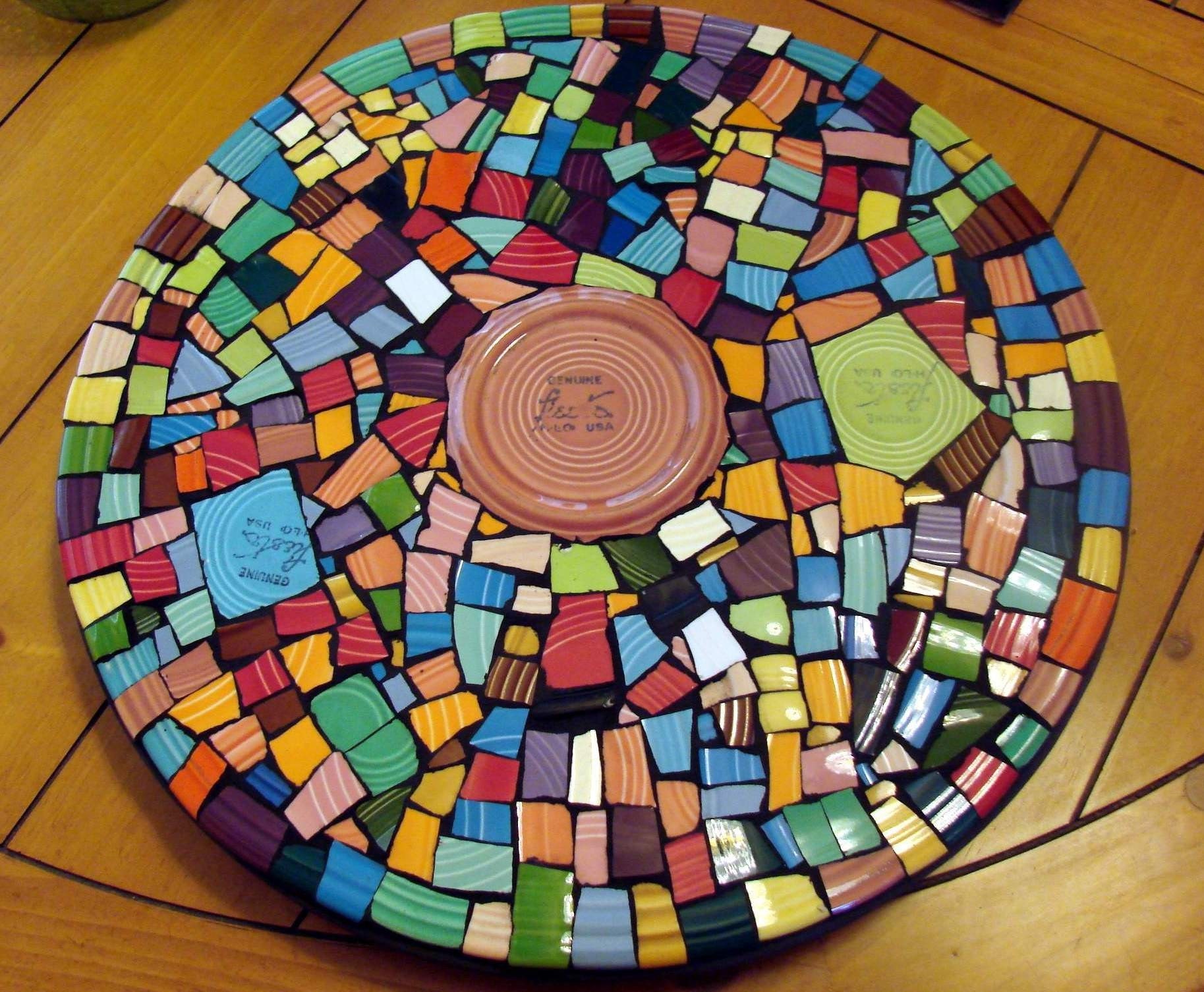 FieSta Ware Mosaic Art Colorful LAzy Susan Spinner