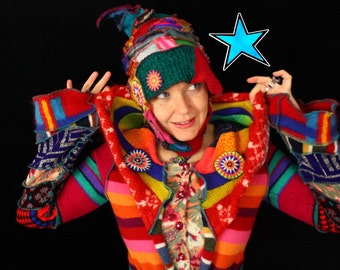Recycled Sweater Circus Coat TUTORIAL by Katwise