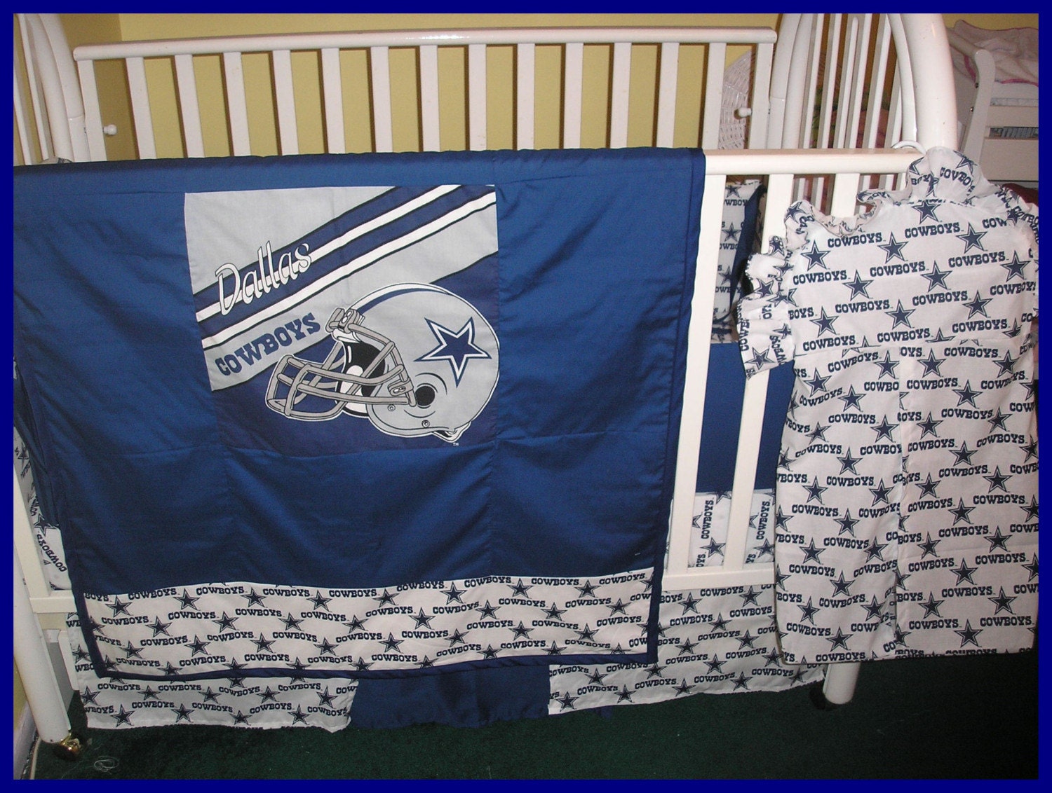 New baby 9 piece full crib bedding set in DALLAS COWBOYS NFL