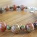 Autumn Jasper Bracelet. Epidot Bracelet. Jasper Bracelet. Multicolor Bracelet. Pink Bracelet. Green Bracelet