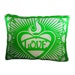 Green Papel Picado Sacred Heart Pillow