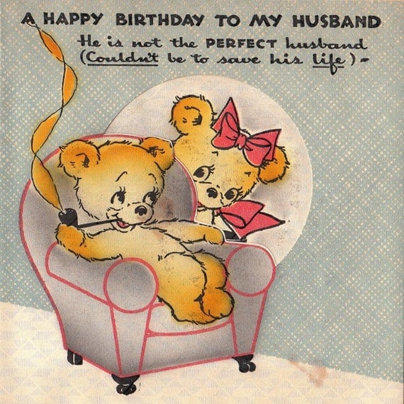 Items similar to Vintage Hallmark A Happy Birthday To My Husband