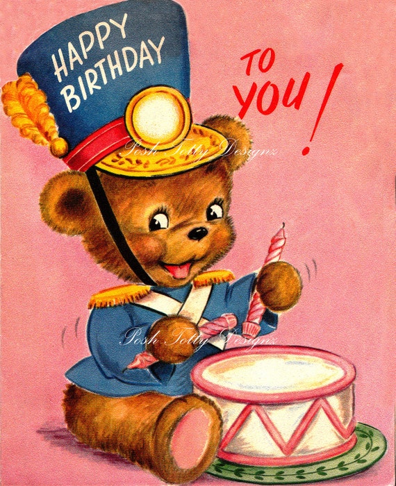 items similar to happy birthday to you 1950s vintage