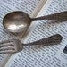 Rogers Sterling Baby Spoon Fork Mary Had A Little Lamb