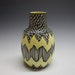 MOTHER'S DAY SALE Mod Flame Vase yellow black white