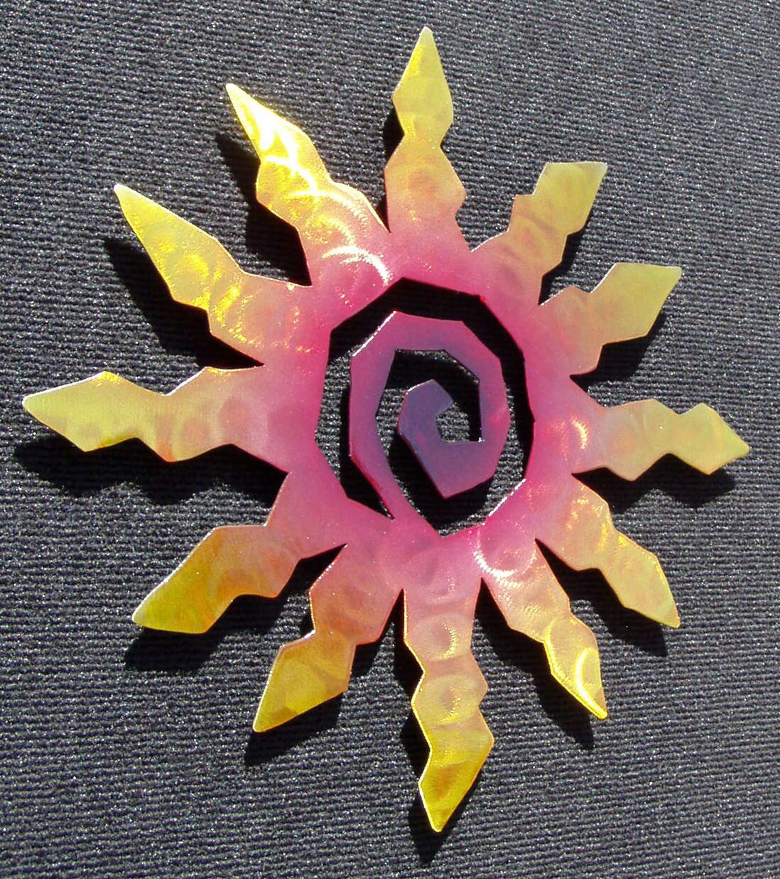 Sun Burst Spiral Metal Wall Art Sunset Swirl by ChrisCrooks