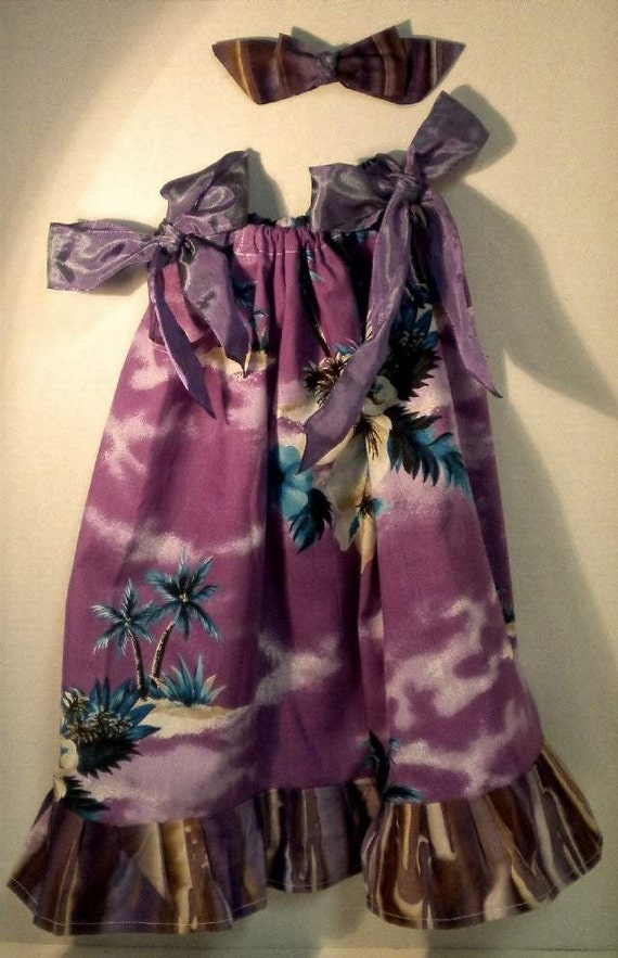 items similar to purple tropical pillowcase dress with organza ribbon and batik ruffle on etsy items similar to purple tropical pillowcase dress with organza ribbon and batik ruffle on etsy