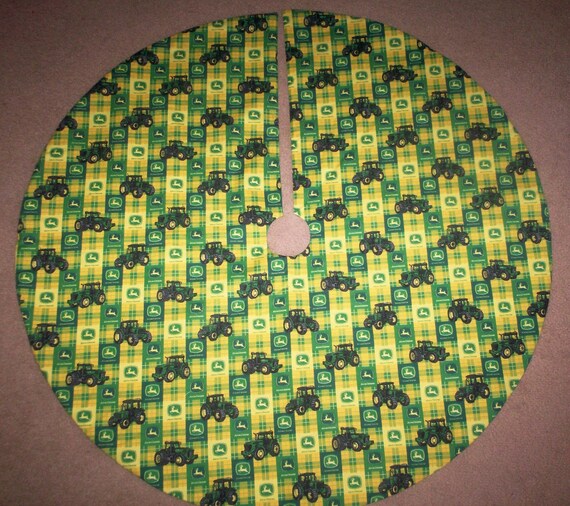 handmade yellow and green john deere christmas tree skirt handmade yellow and green john deere christmas tree skirt