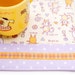 Kitty Cat Drink Coaster Large Purple and Orange Polka Dot