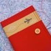 Felt Passport Cover Travel Wallet Embroidered Jet Airplane Red