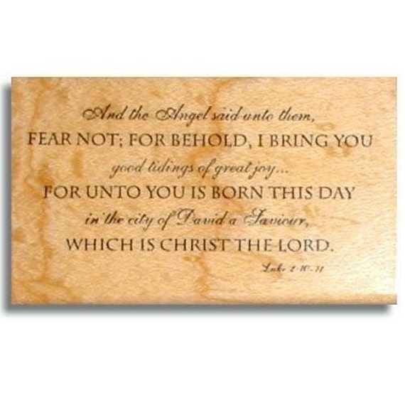 LUKE 2 vs.1011 Christian Christmas rubber stamp bible verse