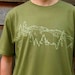 Organic Cotton T-shirt with Mountain Ridge - Men's Earth Green, Olive