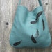 Hemp Bag with Falling Feathers Organic Cotton Lining - Turquoise Blue