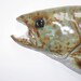 Whimsical trout ceramic art fish decorative wall hanging