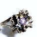 Russian Alexandrite Rainbow Fine Silver Coral Ring Unique Engagement ring