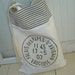 Large Canvas French Postal Market Bag/Tote with Blue Striped Ticking