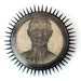 Head of Man - Mixed Media PLAQUE - 1873 Anatomy Illustration