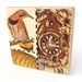Cuckoo Clock - ART BLOCK - Original Mixed Media Collage