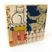 Cat - Collage ART BLOCK - Original Mixed Media Collage
