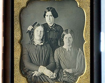 Daguerreotype 3 Sisters Cigarette Case Business Card Case Wallet or MP3 Holder