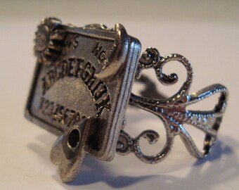 Ouija Board Ring NEW Occult Witchboard Punk Psychobilly Filagree Victorian Goth