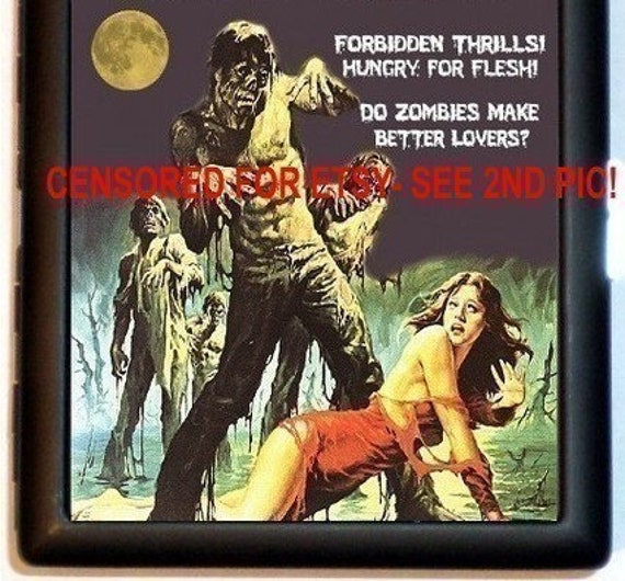 Zombie Sex Slave Cigarette Case Funny Horror Humor Goth Kitsch