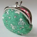 coin purse- puppies on mint green