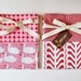 Apron - swans and leaves on pink reversible