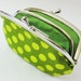 Coin purse / wallet Green dots on avocado