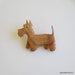 Schnauzer - Handmade Dog Cherry Wood Brooch