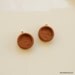 Blank Bezel Pendant - Handmade Wooden Blank - Pendant Setting - Miniature Photo Pendant - Blank Bezel Cup - 18 mm Int. Circle - Set of Two