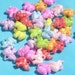 12 Elephant Plastic Charms Lot Animals