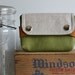 small pouch - moss green and pine green
