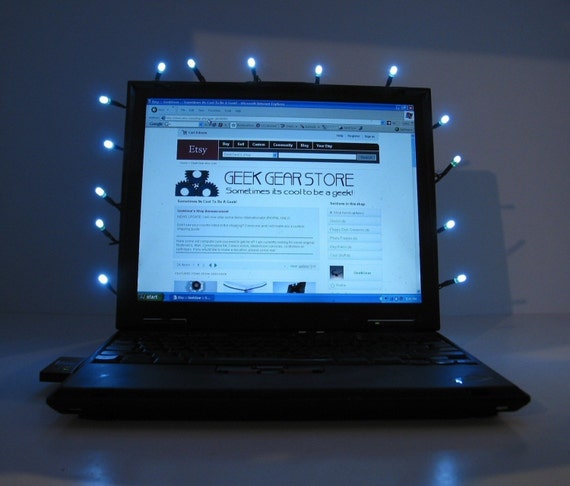 Computer Powered Christmas Lights USB Frosted White