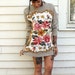 Vintage tapestry sweater - 90s chunky knit floral intarsia sweater - Medium pull