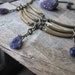 rib bones-- brass copper and amethyst battle necklace