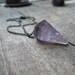 pendulum-- amethyst pendulum necklace