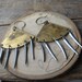 reduced - brass chandelier tribal spike earrings